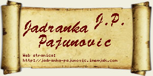 Jadranka Pajunović vizit kartica